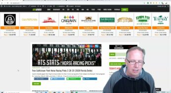 Gulfstream Park Florida Derby Horse Racing Picks 3-28-20 (Tampa Bay Downs Picks)