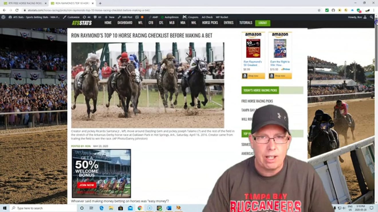 RAYMOND TRACK REPORT TOP 10 HORSE RACING CHECKLIST Sports Betting Stats