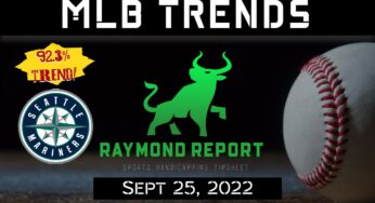 Mariners 92.3% Winning Betting Angle – Live Today in Road Favorite Role!