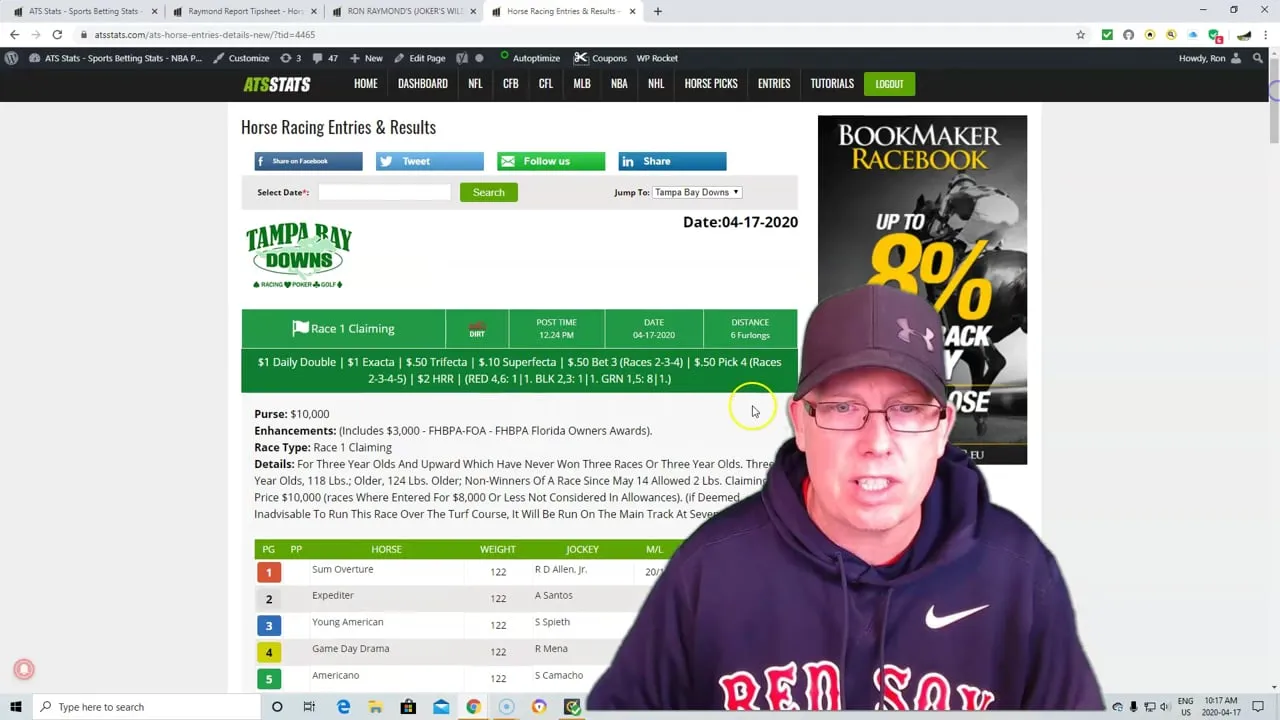 Tampa Bay Downs Free Horse Racing Pick 4 17 20