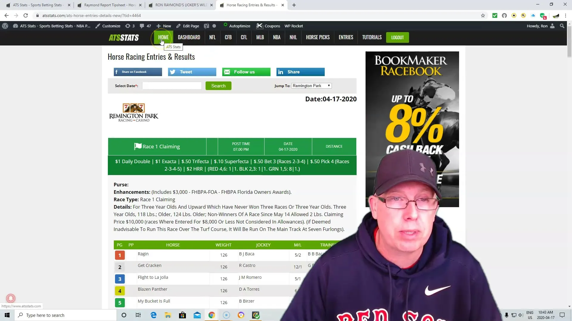 Remington Park Free Horse Racing Pick 4 17 20 Vimeo Thumbnail 2