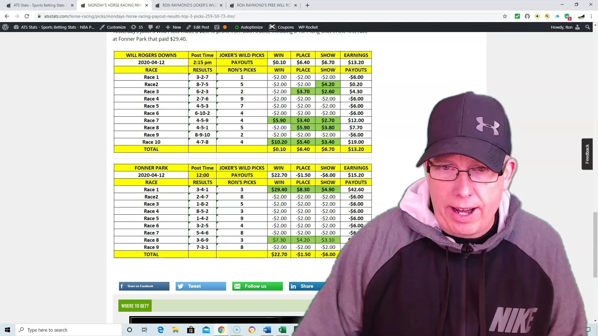 Will Rogers Downs Free Horse Racing Picks 4 14 20 The Raymond Report Vimeo Thumbnail