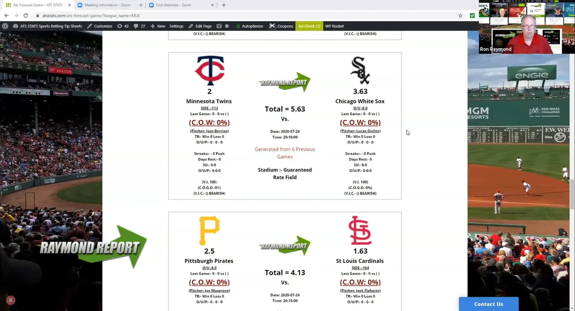 Raymond Report Sports Betting Podcast With Ross Benjamin 7 24 20 Vimeo Thumbnail